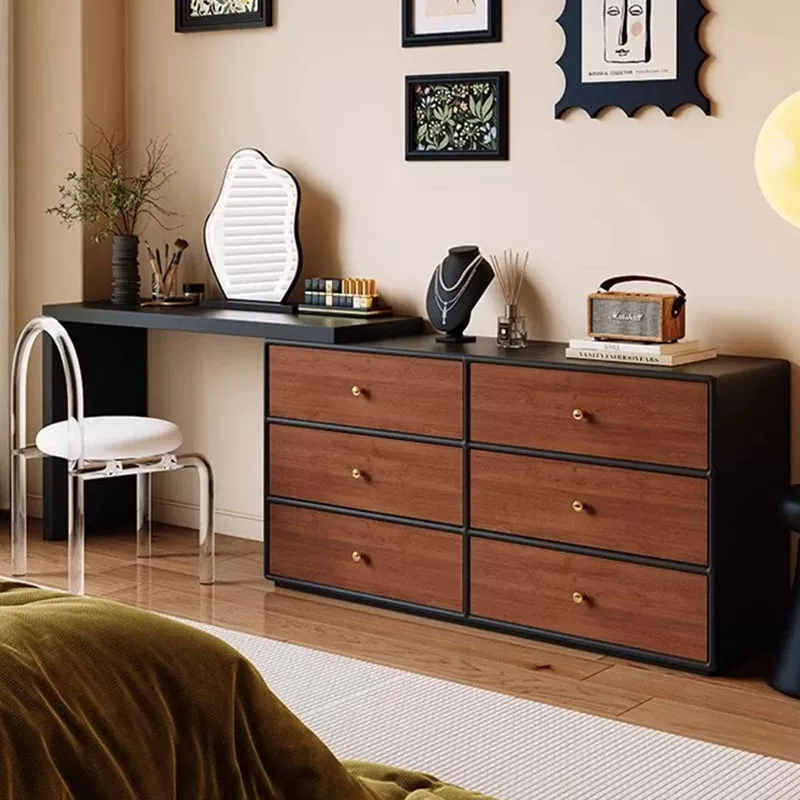 Шкаф с ящиками, комод, встроенный туалетный столик для спальни, прикроватный шкаф для хранения, угловой туалетный столик, туалетный столик в стиле ретро, ​​другая древесина