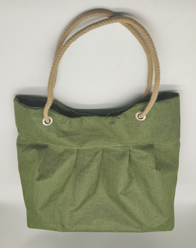 厂家直供 大容量休闲时尚打孔仿麻布手提包礼品包装袋