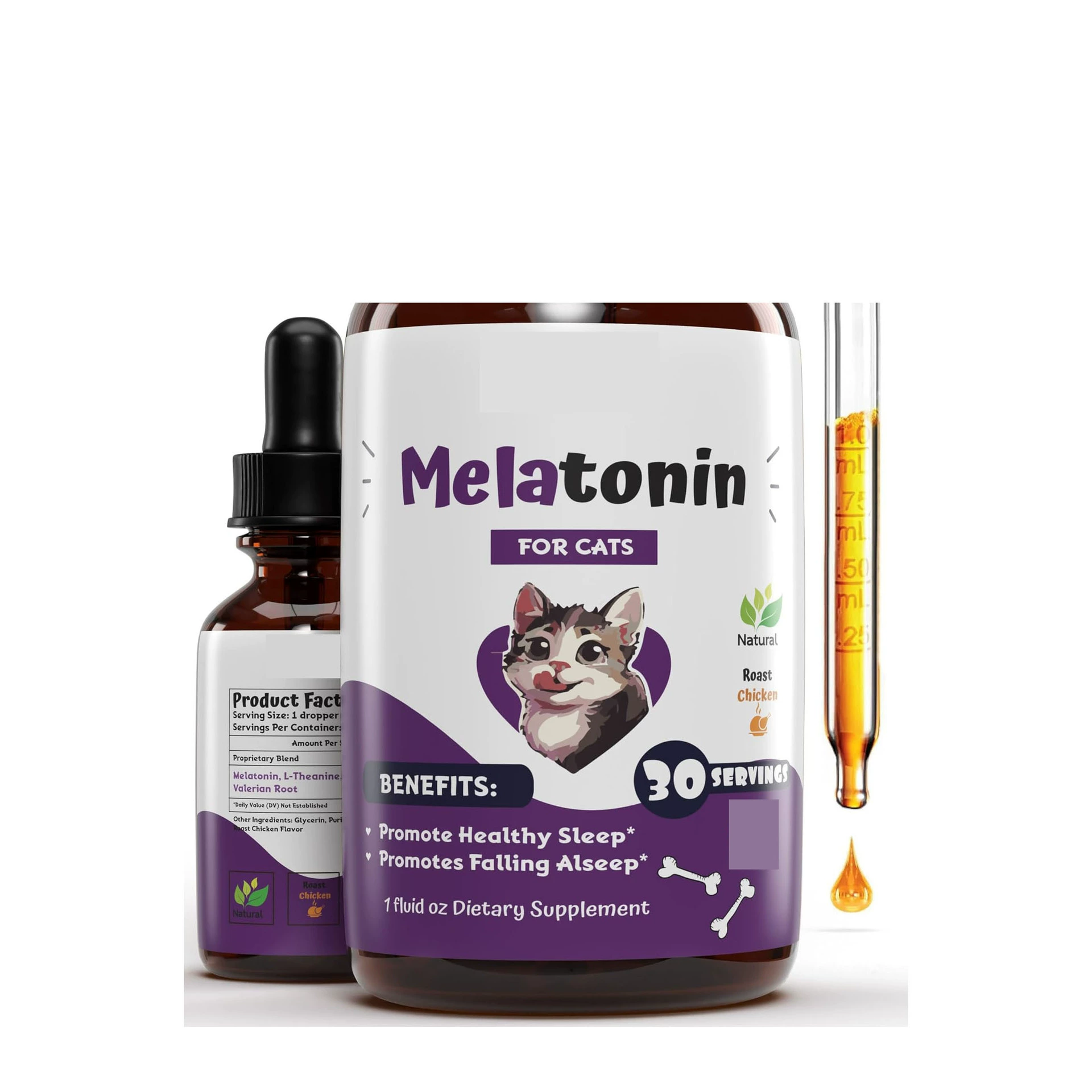 Прямые продажи с фабрики, популярный товар на Amazon: капли мелатонина для кошек, возможен OEM.