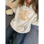 宽松印花连帽秋冬卫衣