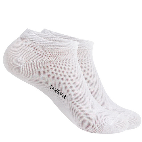 Langsha socks summer men's sports socks combed cotton sweat-absorbent low-top shallow mouth cotton socks short-tube trendy boat socks wholesale