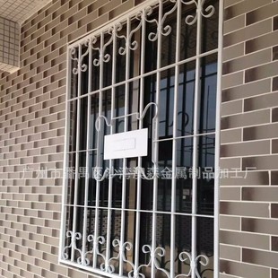 Guangzhou Factory Direct Sales Outdoor Zinc Steel Anti-Theft Windows Household Simple Iron Anti-Theft Windows Chinese Solid Iron Window Grilles