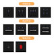 Foreign trade black plastic piano key toggle design reset switch socket 13A British regulations European regulations socket