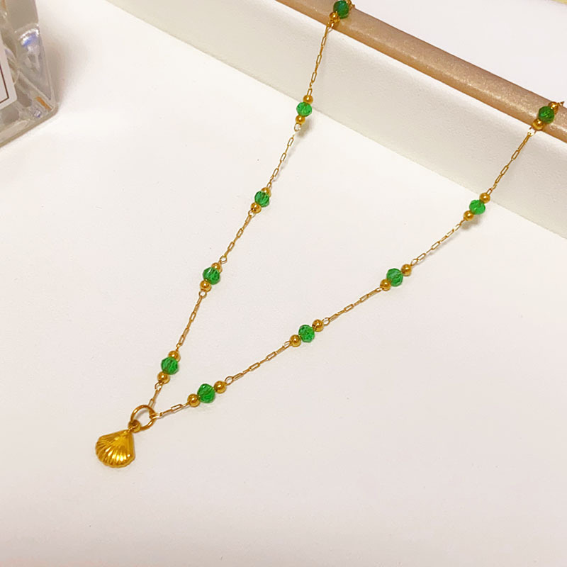 1 Piece Foot Shell Anklet Titanium Steel Shell Women's Retro Simple Style Anklet display picture 3