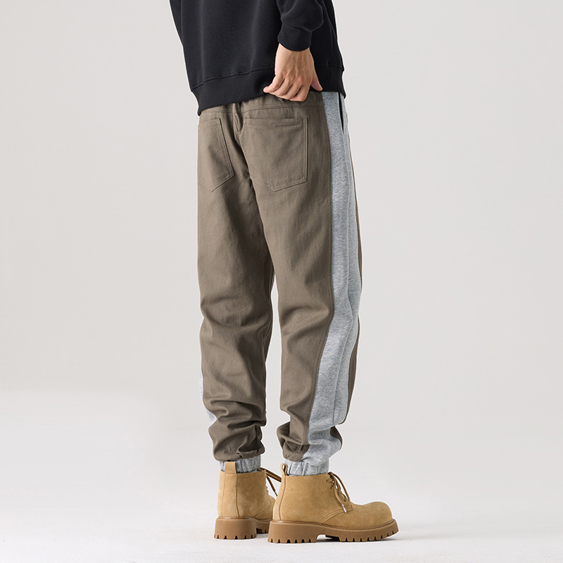 Mick Jones otoño 2025 nuevo pantalones de caza para hombres sueltos pantalones casuales rectos para hombres cigarrillos gris