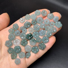 ミャンマー翡翠a品小花散珠氷種玉石ペンダント工芸品ペンダントアクセサリー卸売り