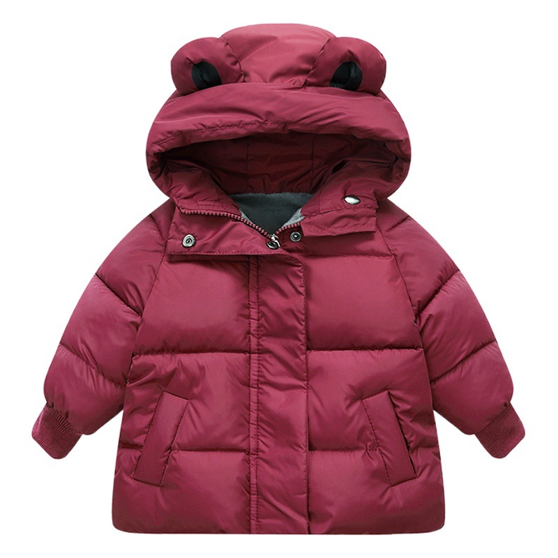 Chaqueta de algodón de plumón para niños de Amazon más chaqueta de invierno de terciopelo para niños 2022 nueva chaqueta de algodón para bebés y niños