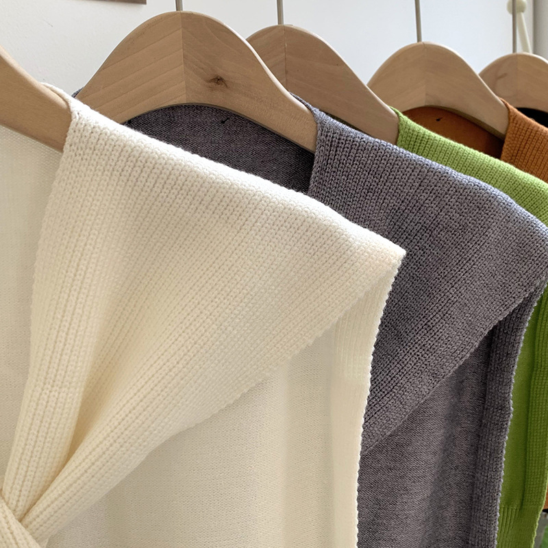 Chal de punto coreano nuevo hombro de oficina de color sólido aire acondicionado habitación exterior para proteger el cuello bufandas cálidas moda exterior