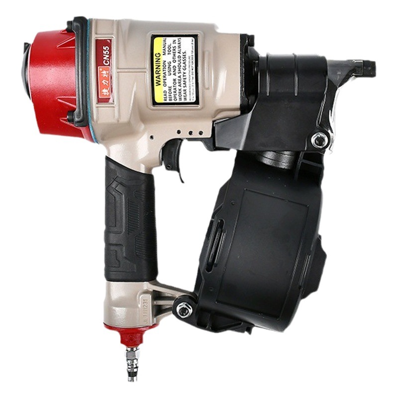 Entrega logística predeterminada neumático rollo pistola de uñas bandeja de madera clavo hilo luz varilla clavo pistola herramienta un gran número de en stock