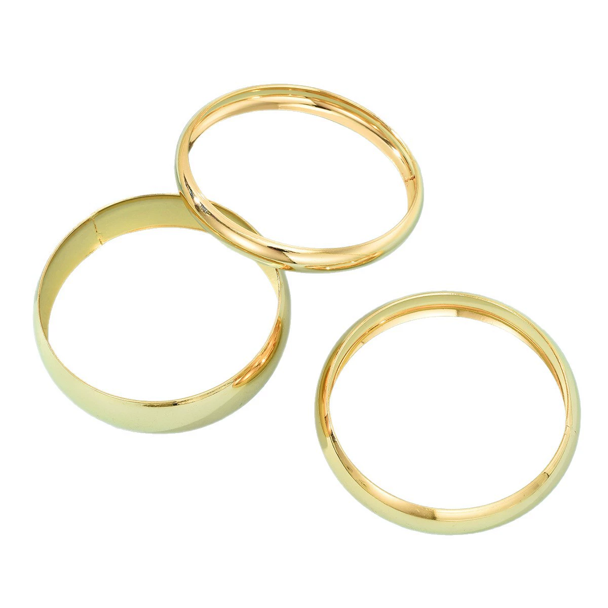 Стильный металлический аксессуар, блестящий браслет, европейский стиль, простой и элегантный дизайн, набор из 3 шт.