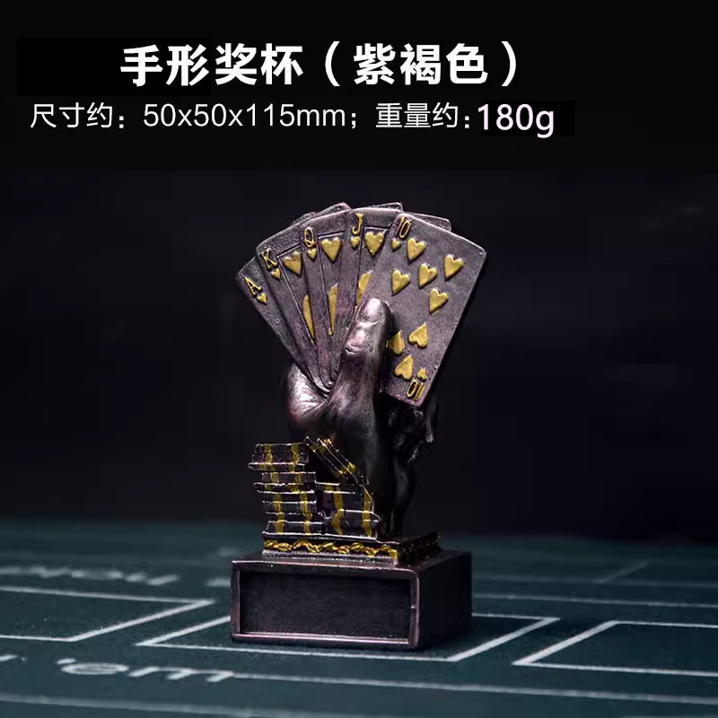 Texas poker medalla en forma de mano titular de la medalla de resina material trofeo regalo