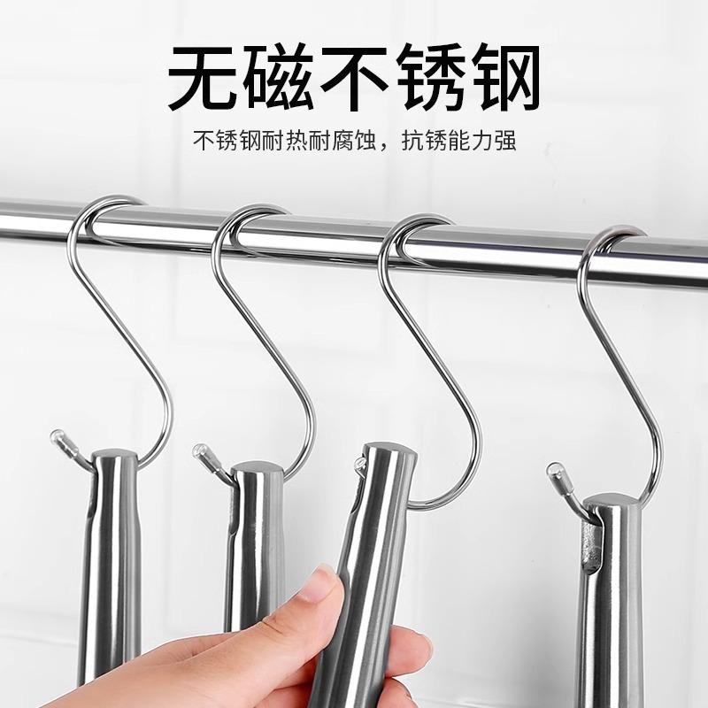Acero inoxidable en forma de gancho s gancho grueso multifuncional salchicha de cocina bacon cocina dormitorio de estudiantes gancho sólido
