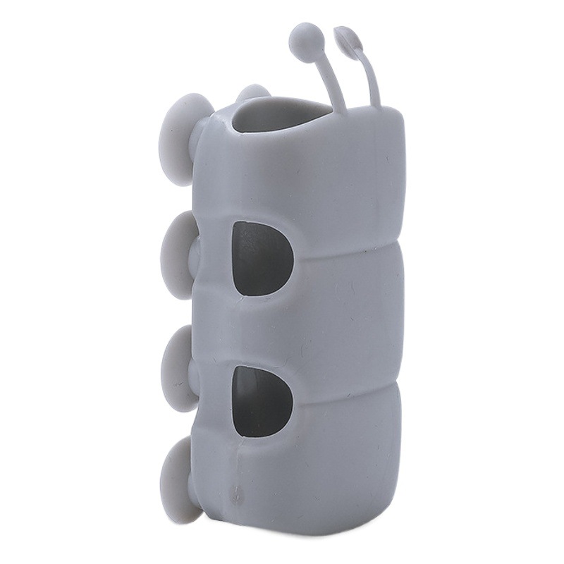 Caterpillar ducha creativa ventosa soporte de silicona punzón libre boquilla soporte base soporte móvil universal