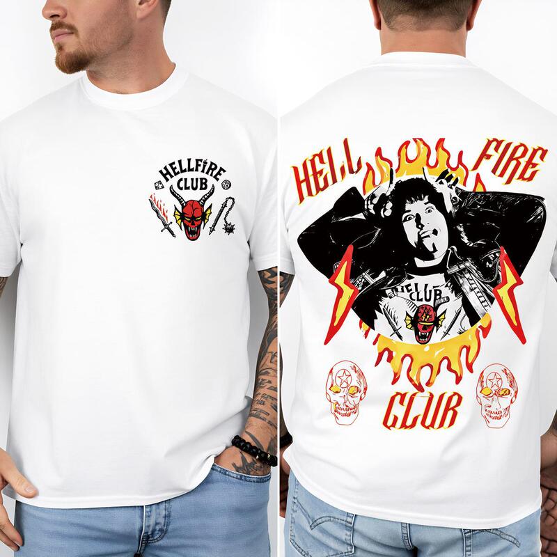 Specially Designed for Cross-Border Sales, Pure Cotton Hellfire Club Devil Skull Slogan T-Shirt, Pure Cotton Round Neck Multi-Scenario Inner Wear Shirt Specially Designed for Cross-Border Sales, Pure Cotton Hellfire Club Devil Skull Slogan T-Shirt, Pure Cotton Round Neck Multi-Scenario Inner Wear Shirt