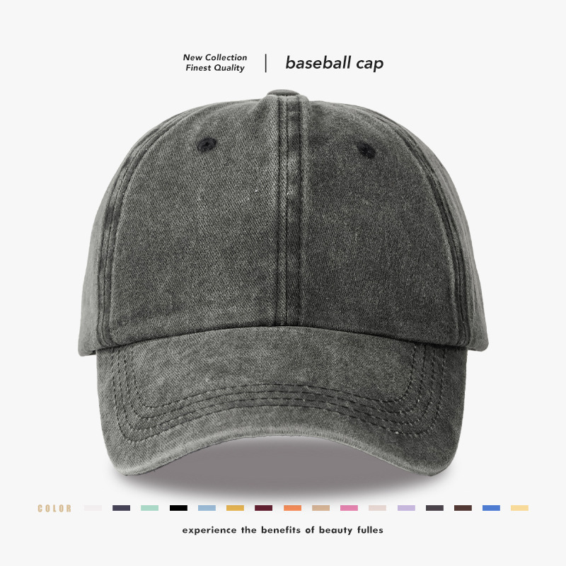 Sombreros transfronterizos de algodón lavable sombrero de béisbol placa óptica puede personalizar bordado impresión hombre y mujer sombrero de lengua de pato superior suave al aire libre