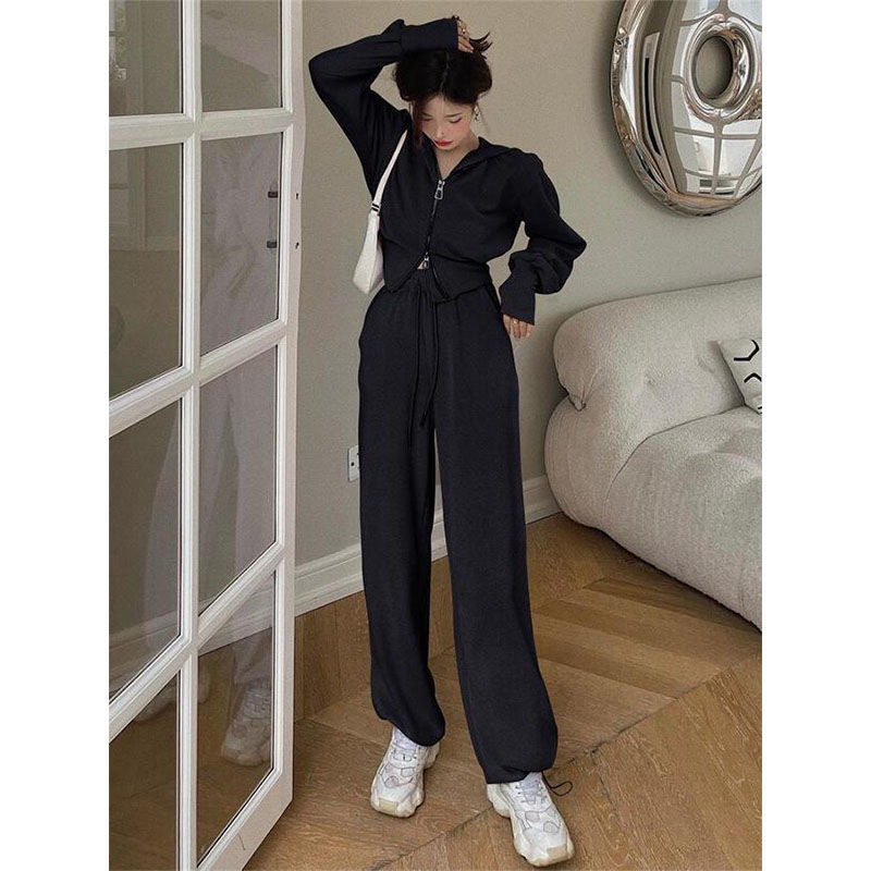European And American Sports Suit Women, New Korean Style Loose Fashion Sweatshirt Casual Two-Piece Set For_ecoleips.com