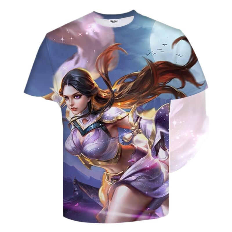 Summer Glory Clothes Hero 3D Printed T-Shirt Trend Ins Abstract Kamui Short Sleeve Men's and Women's Tops Youth