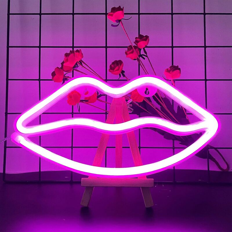 Nis Lips Led Neon Light Proposal Birthday Party Decoration Home Bedroom Atmosphere Light Cross-Border Direct Goods Popular Light Nis Lips Led Neon Light Proposal Birthday Party Decoration Home Bedroom Atmosphere Light Cross-Border Direct Goods Popular Light
