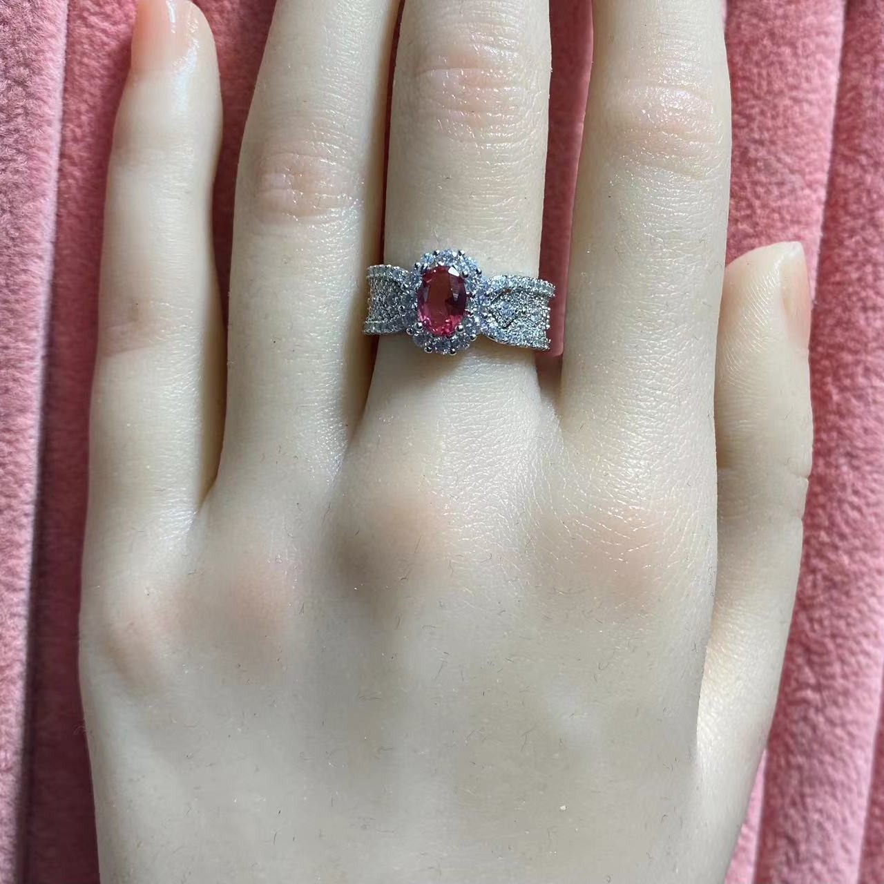 Dopamine Schmuck Kristallring, verstellbare Größe, leichter Luxusring im Vintage-Stil mit Edelsteineinlage_voghion.com