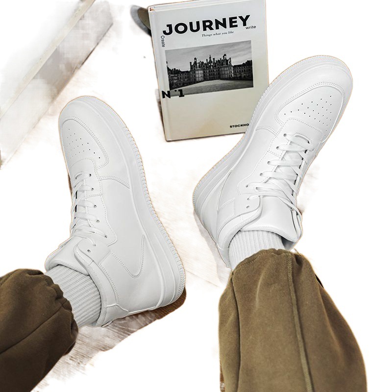 Automne et hiver haut de gamme version coréenne tendance sport 2024 nouvelle planche hommes décontracté polyvalent blanc chaussures hommes_voghion.com