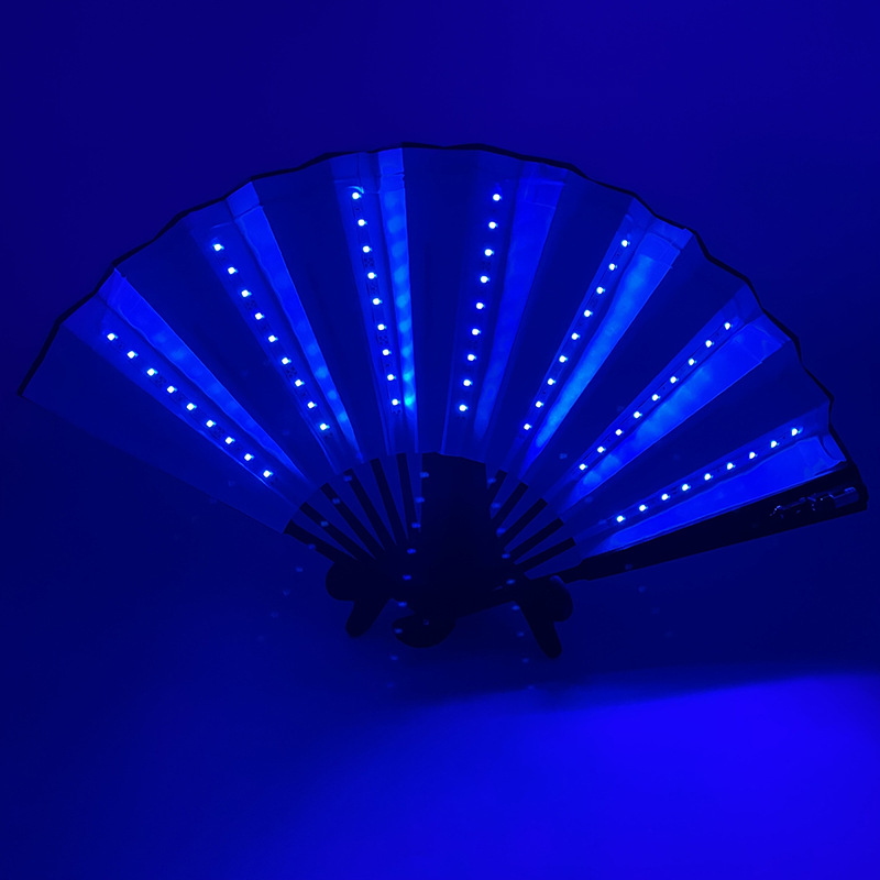 Ventilador LED Luminoso, Barra de Discoteca, Equipo de Discoteca, Ventilador Moderno, Accesorios para Festivales de Música Electrónica, Ventilador Intermitente LED de Colores