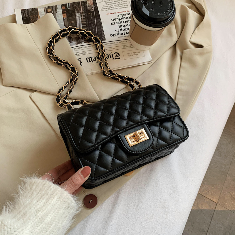 Bolso femenino 2024 nuevo mini bolso de moda INS versión coreana bolso de hombro único bolso de cadena xiaoxiangfeng lingge