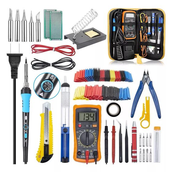 Factory Direct sales internal heating thermostat electric soldering iron suit new 60W welding tools cross-border dedicated electric soldering iron pen