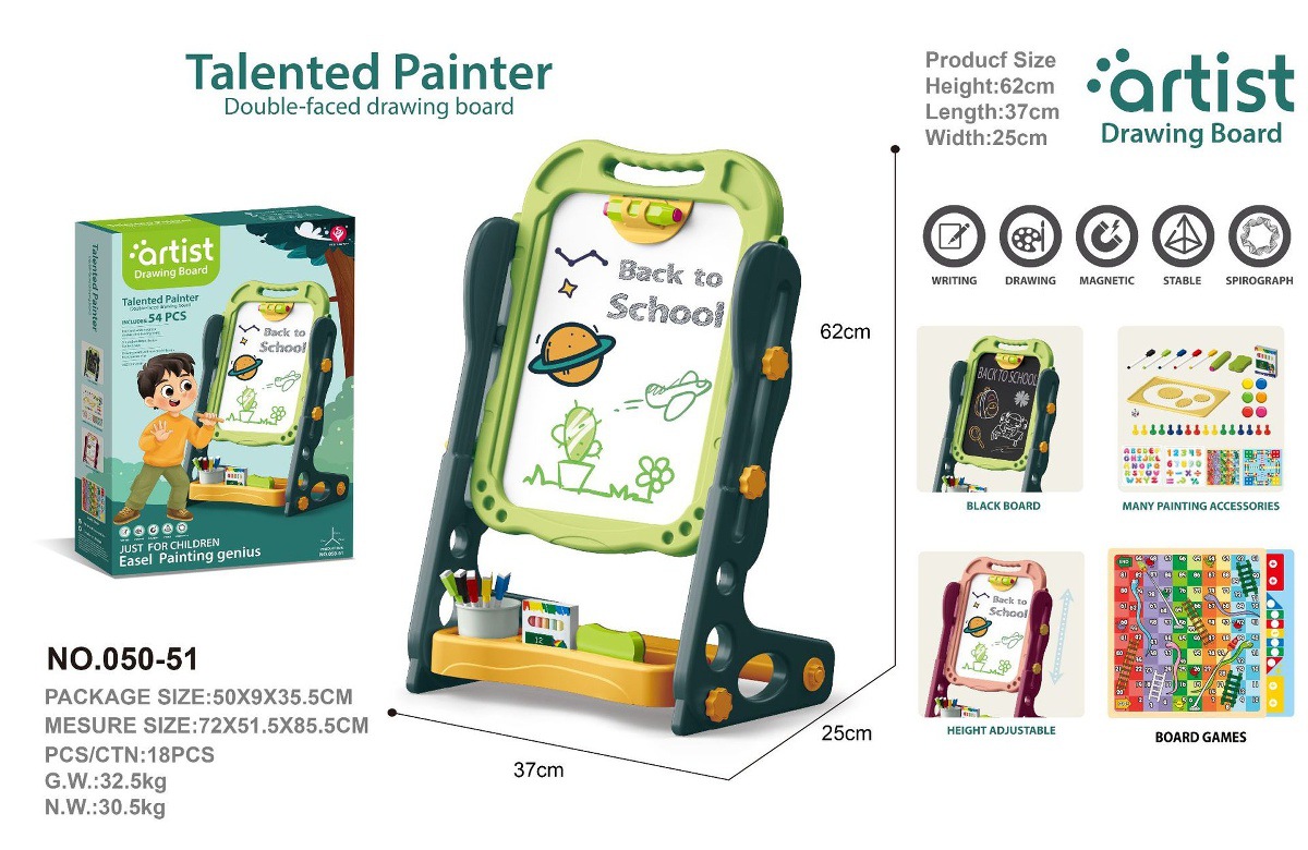 Transfronterizos niños plegables tablero de dibujo magnético juguete tipo tablero negro doméstico pequeño bebé graffiti dibujo tablero de escritura