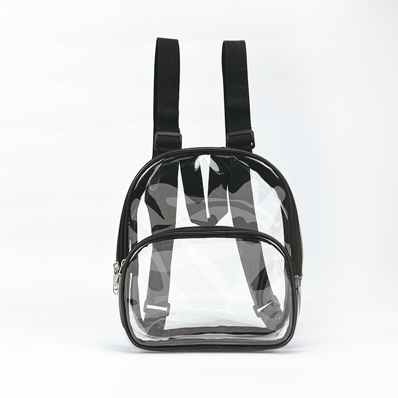 Transfronterizo nuevo estilo PVC mochila escolar transparente deportes al aire libre sellado bolsa transparente impermeable mini bolsa de almacenamiento de viaje