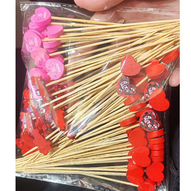 [Ventas directas de fábrica] Signo de frutas, tijeras, palos de bambú, cuentas desechables, Douyin, el mismo estilo, firma de caramelos confitados de celebridades de Internet