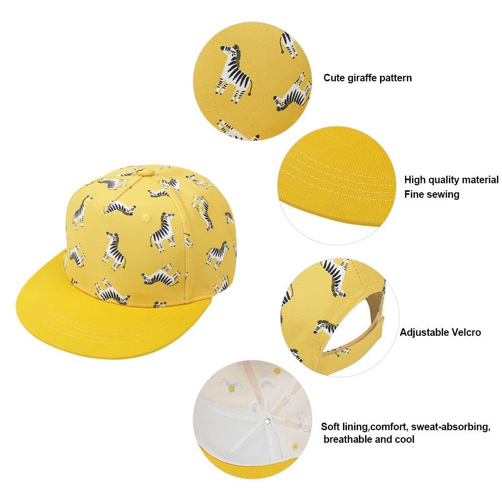 Niños sombrero de hip-hop para hombres sombrero de protección solar comercio exterior patrón de impresión transfronteriza personalizado lindo viento de dibujos animados sombrero de béisbol mujer