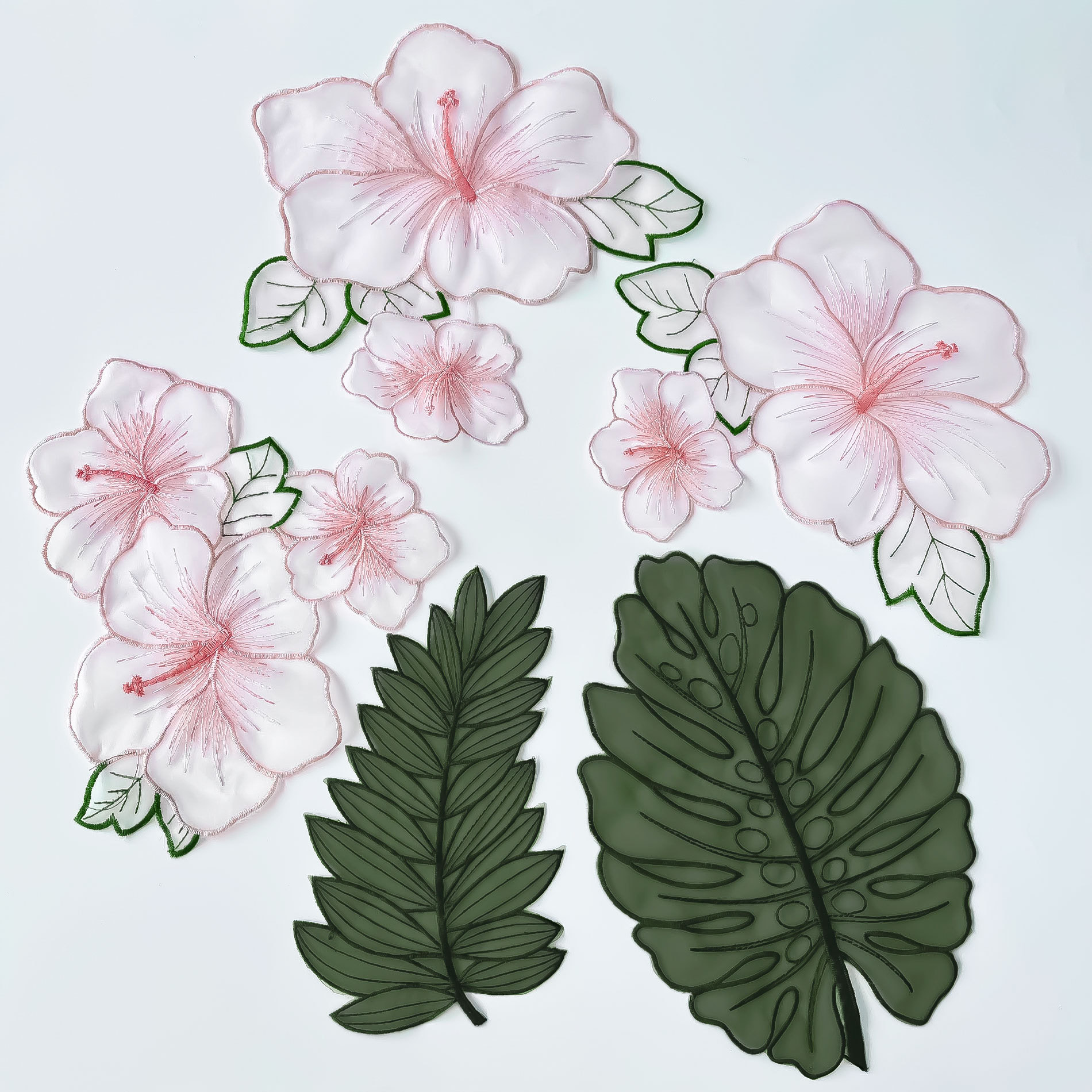 Ventas calientes de ergena bordada hoja de loto chinesa cheongsam prendas de vestir DIY accesorios de decoración fábrica directa stock