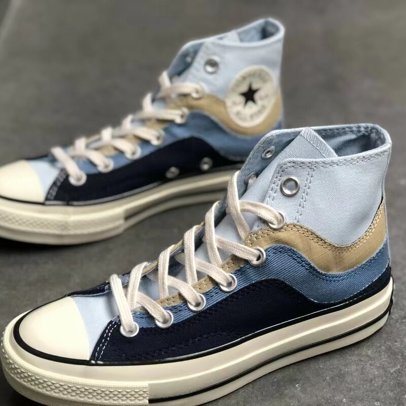 Meiqi Converse Retro 1970S Samsung Logo Chuck 70 Rainbow Stitching Contrasting Canvas Shoes Sneakers Casual Shoes