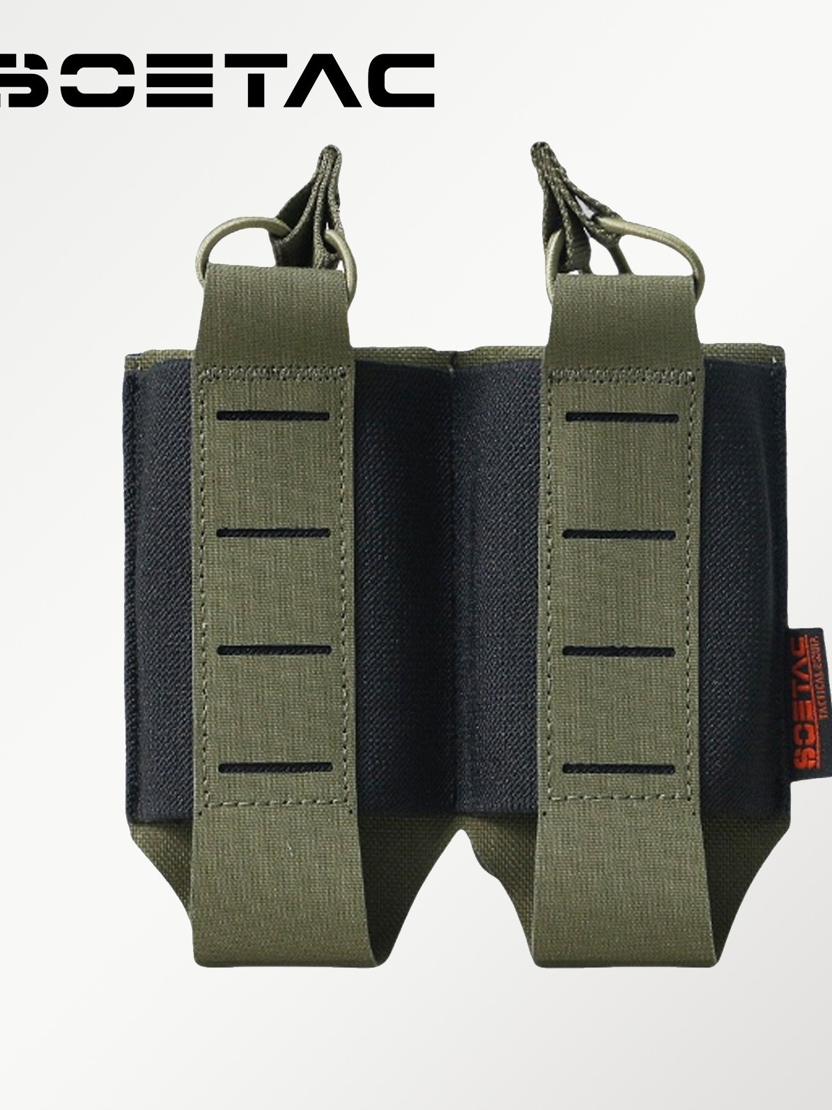 SOETAC-Genuino Tegris M4 doble bolso de cartucho MOLLE camuflado paquete de accesorios de herramientas