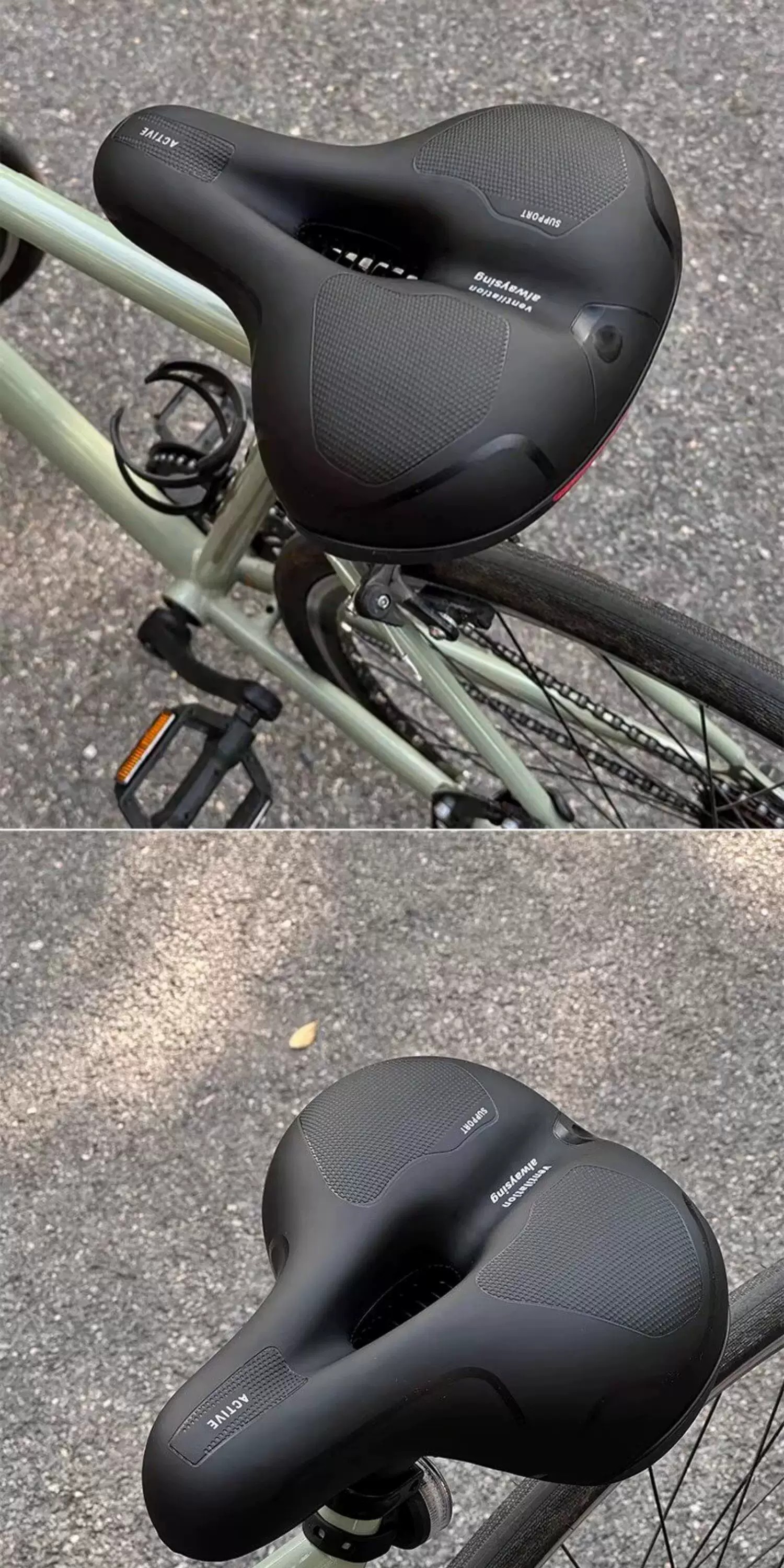 Bicycle seat cushion to prevent butt pain, ultra-soft, enlarged and widened, suitable for mountain bikes, road bikes, and children's bikes, universal modification accessory