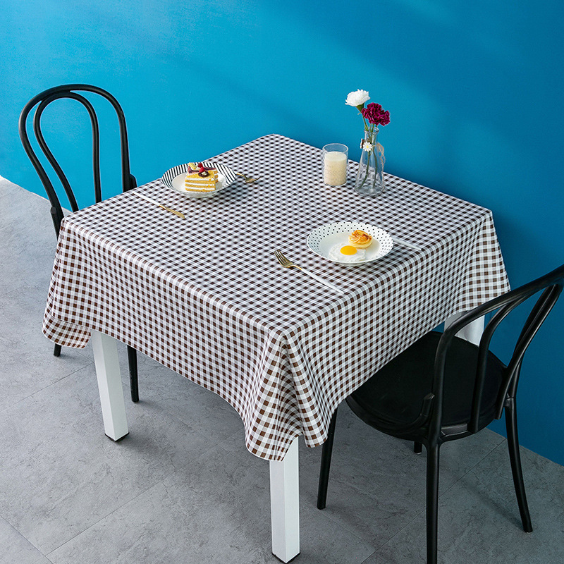 Mantel impermeable a prueba de aceite desechable tela de escritorio ins Estilo nórdico mesa cuadrada tela PVC mesa de café Mesa estera mantel
