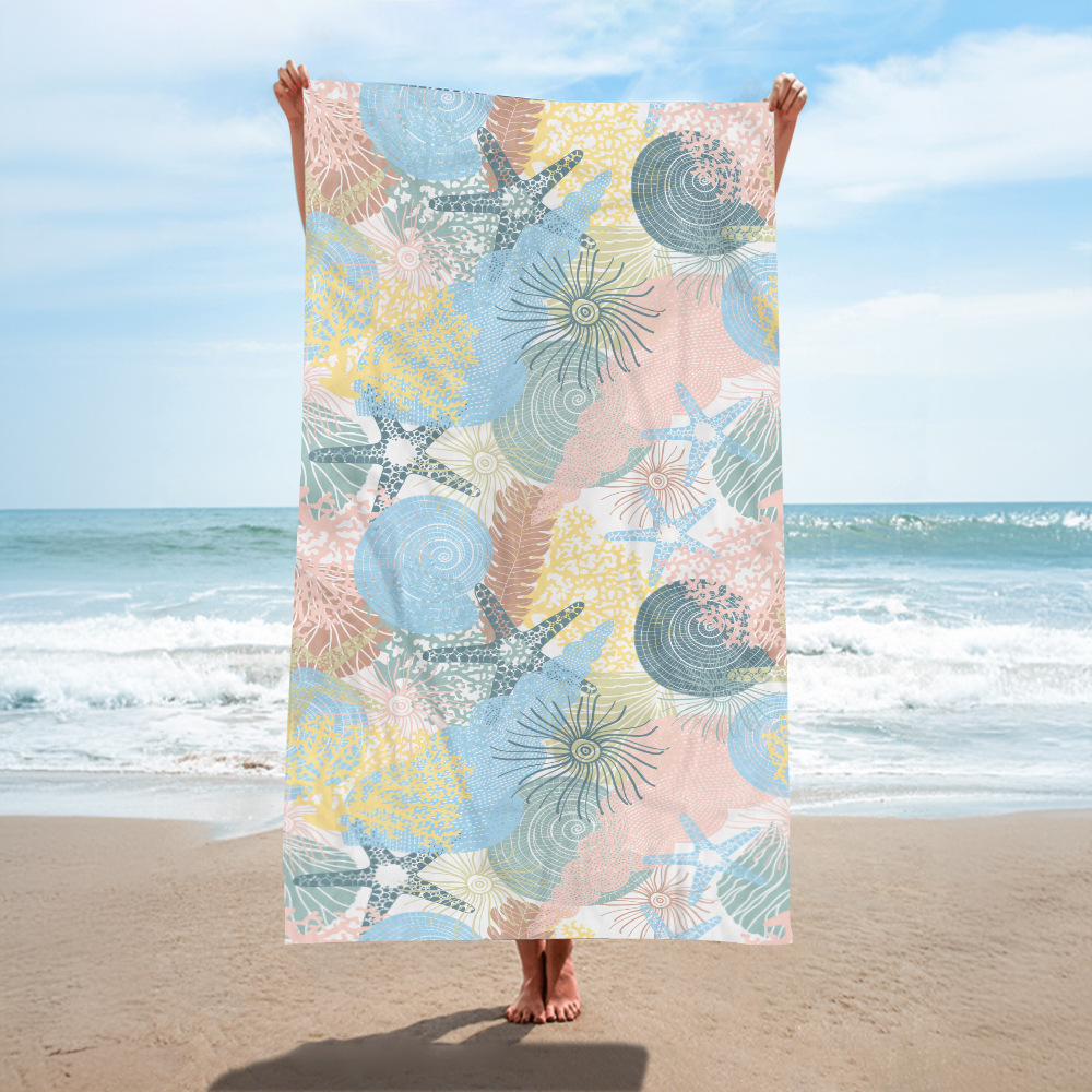 Microfibra transfronteriza tela de hormigas impresa toalla deportiva natación absorción sudor rápido secado toalla de baño de playa al aire libre