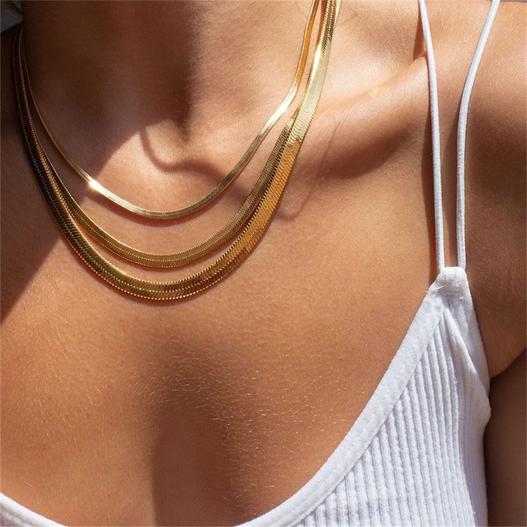 Mode Forme En U Acier Inoxydable Placage Collier display picture 2