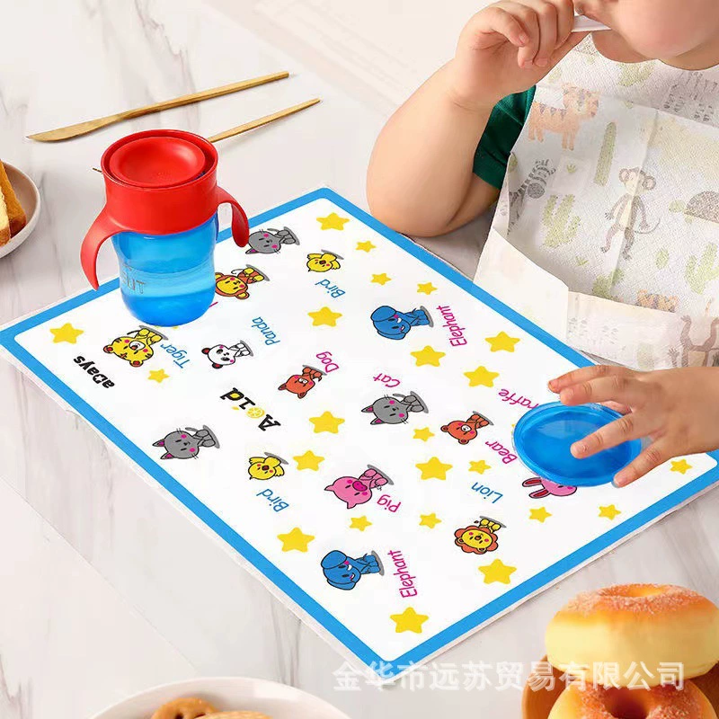 Handheld waterproof table mat to go out for baby