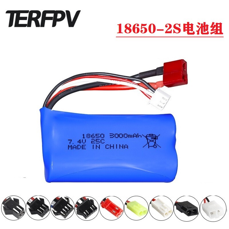 Direct selling 2s 7.4V 1500mAh lithium battery Weili 12402 12428 high-speed remote control car 18650 toys
