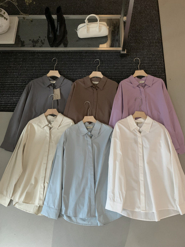 【MISS密思家】休闲简约衬衫领超百搭两穿中长款衬衫女装W33017|undefined