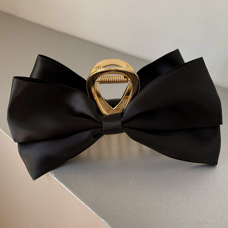 Black + metal double-sided bow