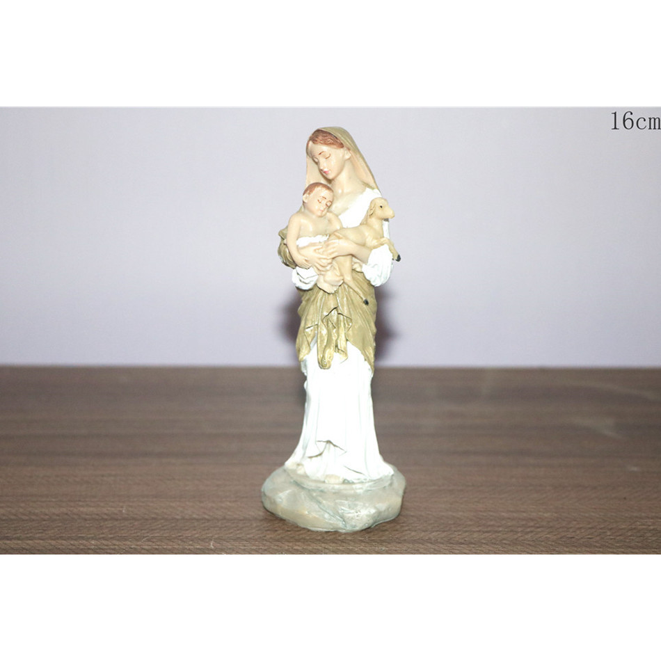 La Virgen R2 abraza al niño 16 cm