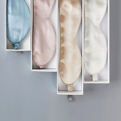 Manito Style 19mm Mulberry Silk Eye Mask Bulk Disposable Silk Eye Mask with Long Fiber Filling Aviation Sleep Mask Bulk