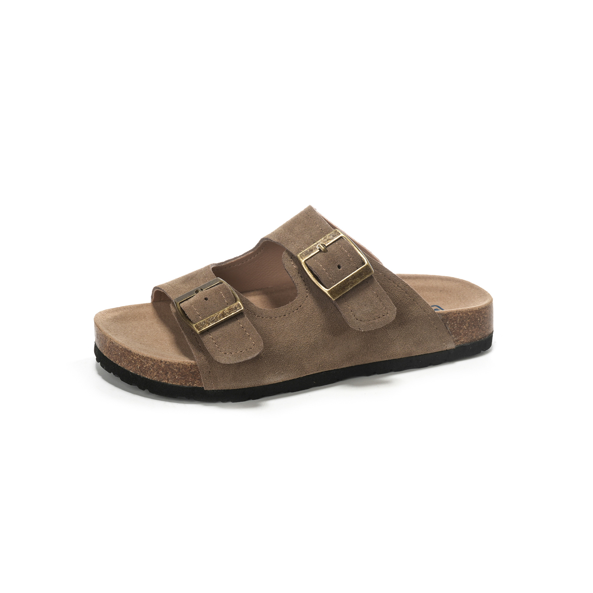 Cuero genuino corcho Boken zapatos de mujer vaca gamuza 2024 primavera y verano Internet celebridad casual antideslizante pareja zapatillas de playa planas