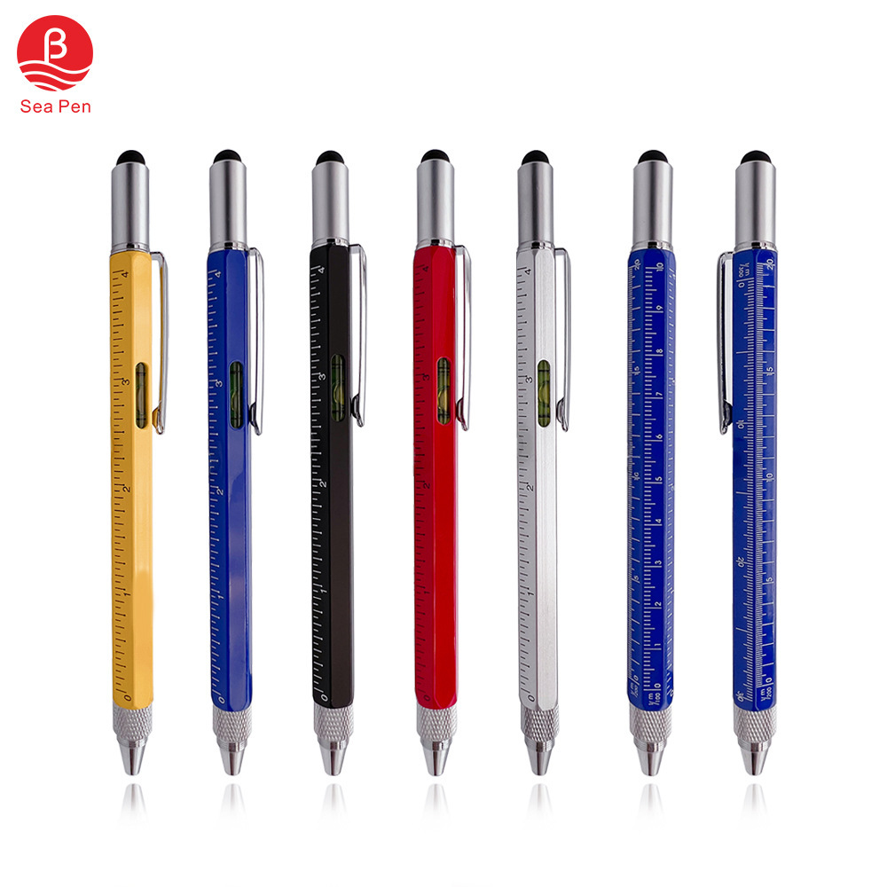 Fuente de carga estable todo el nivel metálico condensador longitud tactile destornillador lápiz de bola LOGO grabado por láser