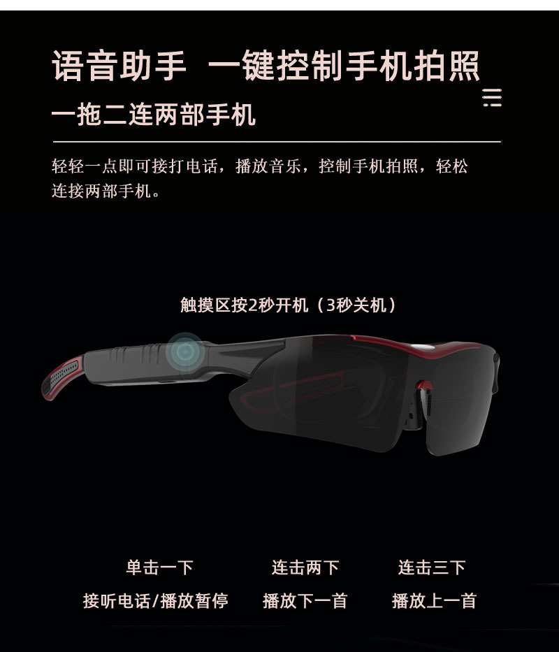 [Hersteller Lagerbestand] Bluetooth-Brille GS05 Smart-Brille zum Fahren, Musikhören und Telefonieren, Sonnenbrille, polarisierte Sonnenbrille