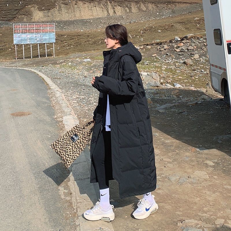 Long down Jacket for Women, 2026 Winter New Style, Thickened, Loose Fit, Plus Size, High-End, Couple's Jacket for Acting Exams