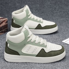 男鞋春季2024新款潮流高幫百搭增高運動鞋休閒運動潮流鞋港風男鞋