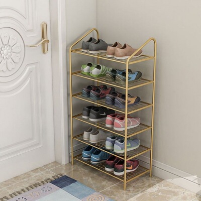 鞋架 铁艺宿舍简易经济型多层家用门口收纳鞋柜省空间小鞋架子
